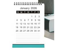 Mini calendario de escritorio, horario para el período de enero de 2026 a junio de 2027, calendario de 18 meses, para amigos, estudiantes, profesores, hogar, interior, escuela, oficina, escritorio