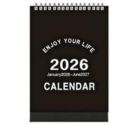 Mini calendario de escritorio, planificador 2026-2027, organizador mensual, calendario portátil, herramienta de planificación, accesorio de papelería para familiares, , estudiantes, profesores