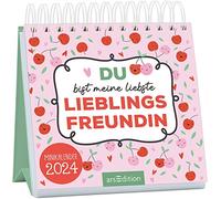 Mini calendario mensual Tú eres mi novia favorita 2024: encantador calendario mensual en formato mini para todas las mejores amigas