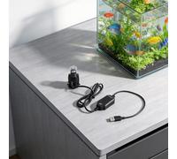 Mini calentador de acuario USB, termostato sumergible de 10 W para tanques de 2 litros, control de temperatura ajustable de 18-34 °C con varilla de cuarzo