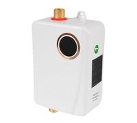 Mini calentador de agua eléctrico de 3500 W, 220 V, pequeño con pantalla LED, 20 ~ 50 ℃, pequeño calentador de agua sin tanque, para cocina, pequeño calentador de agua 11,6 x 7 x 19,5 cm (blanco)