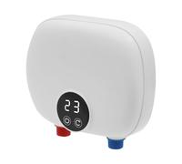 Mini calentador de agua instantáneo, 220 V, 5,5 kW, calentador de agua electrónico para cocina con indicador de temperatura LED, arranque de bajo voltaje, ahorro de espacio, calentador de agua para