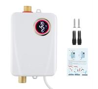 Mini calentador de agua instantáneo de 3500 W, calentador electrónico bajo fregadero con pantalla LED de temperatura. Calentador de agua instantáneo con control electrónico. compacta bajo fregadero