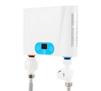 Mini calentador de agua instantáneo de con indicador LED, 5500 W, pequeño calentador de agua, calentador de agua eléctrico 30-55 °C, independiente agua caliente para cocina y baño