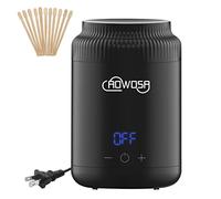 Mini calentador de cera para depilación, máquina de calentador de cera digital portátil profesional para salón de spa facial, con olla antiadherente de 200 ml, pantalla intercambiable ℃/℉, 100 barras
