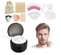 Mini Calentador de Cera Profesional Kit para Depilación Masculina y Femenina, para Rostro, Orejas y Nariz, 100g de Cera, 10 Aplicadores de Doble Punta, Seguro, Rápido, Indoloro, Alimentado por USB