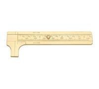 Mini calibrador Vernier de doble escala, calibrador deslizante de latón portátil, herramienta de medición de regla con alta precisión de 0,1 mm y escalas de lectura duales para (80mm)