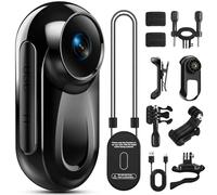Mini Camara Acción 1080P HD, Cámara Accion Magnético 120° Gran Angular | Soporte Action Cam, Portables Deportiva Bodycam con Accesorios para Casco Moto, Ciclismo, Senderismo, Aventuras al Aire Libre