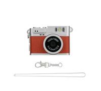 Mini cámara con Destello de luz LED, cámara Digital Retro con Altavoces, cámara pequeña portátil for Regalo de Viaje for niños y Estudiantes(Camera Add 32G,Brown)