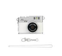 Mini cámara con Destello de luz LED, cámara Digital Retro con Altavoces, cámara pequeña portátil for Regalo de Viaje for niños y Estudiantes(Camera Add 16G,White)
