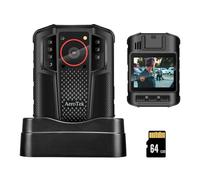 Mini cámara corporal 4K con grabación de audio y video, cámara corporal GPS con visión nocturna ultra infrarroja y carga rápida para policía, aplicación de la ley y entrega