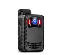 Mini cámara corporal, Cámara de cuerpo desgastado 1296P HD 128GB portátil multifunción IR noche cuerpo montado cámara visión DVR Video cámara de policía para aplicación de la ley, entrega ( Color : On