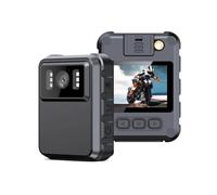 Mini cámara corporal, Cámara montada en el cuerpo 1080P DVR Video seguridad BodyCam IR visión nocturna Mini videocámaras portátiles aplicación de la ley 10 horas de grabación para pasear mascotas, tra