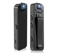 Mini cámara corporal, cámara portátil de alta calidad de 1080P con visión nocturna y detección de movimiento portátil para oficina, policía, guardia de seguridad (tarjeta de memoria integrada de 64 GB