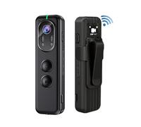 Mini cámara corporal, Minicámara Digital D1 Full 1080P, videocámara de cuerpo pequeño, cámara de policía, , visión nocturna, grabadora DVR for coche deportivo para pasear mascotas, trabajar, viajar(On