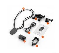 Mini cámara de acción compacta de 1080P con cordón magnético para uso portátil, vlogging y deportes al aire libre, incluye kit de soporte de montaje en manillar y puerto tipo C de carga rápida (negro)