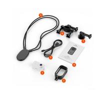 Mini cámara de acción de pulgar 1080P, pequeña cámara de vlogging portátil, batería larga magnética para vlogging viajes al aire libre esquí y equitación (blanco)