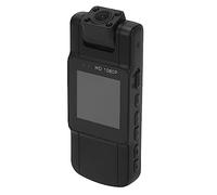 Mini Cámara de Cuerpo, Cámara de Cuerpo Desgastado 4K HD con Lente Giratoria de 180° y Clip Trasero, Cámara de Policía de Detección de Movimiento de Visión Nocturna para Entrega