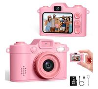 Mini Camara de Fotos, Cámara Digital Retro Pequeña FHD 1080P con Pantalla a Color de 1,38 Pulgadas, Cámara Selfie con Llavero, Flash y Grabación, Mini Cámara Creativa Tipo Pulgar, Regalo Original