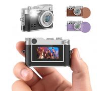 Mini Camara de Fotos Negro, Rollei Cámara Digital Vintage Pequeña FHD 1080P con Pantalla a Color de 0,96 Pulgadas 2 MP Camera Fotos Compacta con Flash y Grabación, Mini-Cámara-Digital-Pequeña