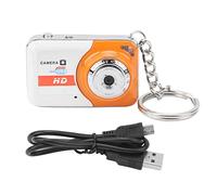 Mini Cámara de Pulgar,Cámara de Vídeo Portátil con Detección de Movimiento,Cámaras Digitales de Apuntar y Disparar,Compatible con Tarjeta de 32 GB,Exquisita Cámara HD DV de Moda (Naranja)