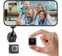 Mini cámara de seguridad WiFi oculta, cámara de vigilancia interior con detección de movimiento, visión nocturna, control por aplicación, co
