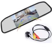 Mini cámara de visión Trasera con Respaldo de 5 Pulgadas a Color TFT LCD Retrovisor del Coche Pantalla del Monitor del Coche Monitor de Marcha atrás