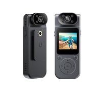 Mini Cámara Deportivas 170° Gran Angular,Admite rotación de 180° de Ciclismo con Clip Trasero Visión Nocturna HD WiFi Batería de Muy Larga Duración Grabación con un Solo Toque, Grabación en Bucle