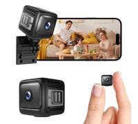 Mini cámara espía, 4K HD para interiores y exteriores, mini cámara de vigilancia WiFi, microcámara Bluetooth con visión nocturna, detección de movimiento, gran angular de 130°, grabación remota