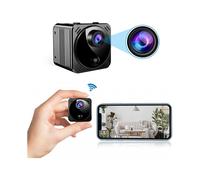 Mini cámara espía inalámbrica con wifi - Cámara oculta HD 1080p con aplicación para celular, pequeña cámara de seguridad encubierta con visi