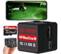 Mini Cámara Espía Oculta - Camara Vigilancia de Coche con Visión Nocturna y Detección de Movimiento, Funciona sin Internet, Camara Vigilancia Sin Wifi, Cámara Videovigilancia + MicroSD 128GB,