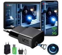 Mini Camara Espia Oculta Camuflada WiFi 5G, (Sin Agujero de Lente), Sin Luz al Grabar, Completamente indetectable, Camara Vigilancia WiFi Interior, Versión 2026, Full HD Real, Detección de Movimiento