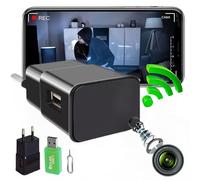 Mini Camara Espia Oculta Camuflada WiFi, (SIN Agujero DE Lente), Sin Luz al Grabar, Completamente indetectable, Camara Vigilancia WiFi Interior, Versión 2025, Full HD Real, Deteccíon de Movimiento