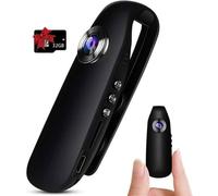 Mini cámara espía sin WiFi, cámara corporal, tarjeta TF de 32 GB preinstalada, grabación de vídeo, captura de fotos, detección de