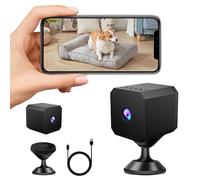 Mini cámara espía, WiFi 1080P Bluetooth Mini cámara, interior/exterior inalámbrico con audio y video, detección de movimiento con APP