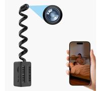 Mini cámara espía WiFi - Cámara 1080P con detección de movimiento cámara de vigilancia con pequeña lente de serpiente ajustable para fotos y videos