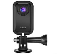 Mini cámara impermeable del cuerpo 2K, videocámara portátil de mano grabadora de ciclismo con grabación en bucle y pantalla a color para exteriores (negro)