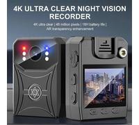 Mini cámara policial 4K con grabadora de video digital, visión nocturna por infrarrojos, sensor corporal y trasero.