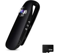 Mini Camera 1080p Video,Body Cameras with Audio and Video Recording,Mini Action Camera,Pocket Camera with 32gb Card, Portable Pocket Body Cams, Body CAM for Sports Daily Recording Bike (1 pcs)