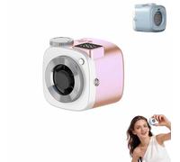 Mini Camera Shaped Portable Fan with Lanyard,Handheld & Neck Fan,199-Speed Turbo Cooling,Compact HandheldFan with LED Display,USB Rechargeable Lightweight PersonalFan for Outdoor,Office,Desk (orange)