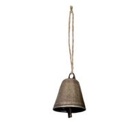 Mini campanas para manualidades, decoración de metal colgante, campana pequeña de 2,6 cm para hacer campanillas de viento, timbre de bronce vintage con acústico claro, kit de accesorios de
