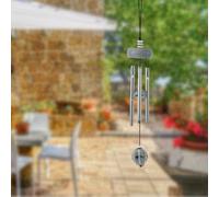 Mini campanillas de viento de bronce, 4 tubos, decoración de jardín para
