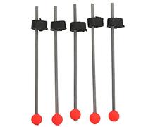 Mini caña de pescar en hielo para invierno, punta superior, portátil, para exteriores, puntas de resorte de bola roja, 5 uds. (S)
