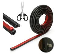 Mini canal de cables autoadhesivo negro con tijeras, flexible para ocultar cables, bandeja plana y barra de cables para pared, suelo y azulejos, túnel de cable de 3 m