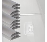 Mini canaletas para Cables eléctricos, Kit de canalización de Cables, aleación de Aluminio, semicircular, Autoadhesivo, 4 o 10 Piezas, Varios tamaños(10 PCS,W 75 MM L 80 CM H 20 MM)