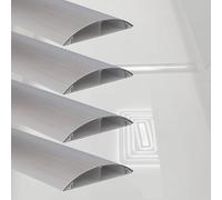 Mini canaletas para Cables eléctricos, Kit de canalización de Cables, aleación de Aluminio, semicircular, Autoadhesivo, 4 o 10 Piezas, Varios tamaños(4 PCS,W 100 MM L 150 CM H 30 MM)