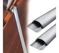 Mini canaletas para Cables eléctricos, Kit de canalización de canalización con Cubierta de Cable autoadhesiva de aleación de Aluminio, Varios tamaños, 2 uds.(W 47 MM L 180 CM H 13 MM)