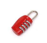Mini candado de aleación de zinc de 4 dígitos con contraseña for equipaje doméstico y mochilas (2 unidades)(Red)