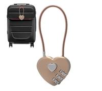Mini candado de combinación - Candado portátil sin llave para equipaje, elegante candado de código | Accesorio de viaje antirrobo en forma de amor, dispositivo de bloqueo seguro para bolsa, armario