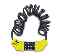 URBAN UR446 Mini Candado Bicicleta Cable Extensible Código Combinacion, Ligero y Compacto, Antirrobo Casco Moto Cable Acero Trenzado Patinete Eléctrico Cadena Seguridad Bici Enrollable Ø4, 150cm